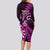 New Zealand Darts Long Sleeve Bodycon Dress Happiness Is A Tight Threesome Maori Pink LT14 - Polynesian Pride