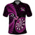 New Zealand Darts Polo Shirt Happiness Is A Tight Threesome Maori Pink LT14 Pink - Polynesian Pride