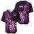 Personalised New Zealand Darts Baseball Jersey Happiness Is A Tight Threesome Maori Pink LT14 - Polynesian Pride