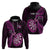 Personalised New Zealand Darts Hoodie Happiness Is A Tight Threesome Maori Pink LT14 - Polynesian Pride