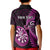 Personalised New Zealand Darts Kid Polo Shirt Happiness Is A Tight Threesome Maori Pink LT14 - Polynesian Pride