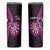 Personalised New Zealand Darts Skinny Tumbler Happiness Is A Tight Threesome Maori Pink