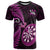 Personalised New Zealand Darts T Shirt Happiness Is A Tight Threesome Maori Pink LT14 Pink - Polynesian Pride