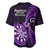 New Zealand Darts Baseball Jersey Happiness Is A Tight Threesome Maori Purple LT14 - Polynesian Pride