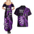 New Zealand Darts Couples Matching Summer Maxi Dress and Hawaiian Shirt Happiness Is A Tight Threesome Maori Purple LT14 - Polynesian Pride