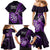 New Zealand Darts Family Matching Mermaid Dress and Hawaiian Shirt Happiness Is A Tight Threesome Maori Purple LT14 - Polynesian Pride