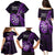 New Zealand Darts Family Matching Puletasi Dress and Hawaiian Shirt Happiness Is A Tight Threesome Maori Purple LT14 - Polynesian Pride