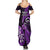 New Zealand Darts Family Matching Summer Maxi Dress and Hawaiian Shirt Happiness Is A Tight Threesome Maori Purple LT14 - Polynesian Pride