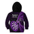 New Zealand Darts Kid Hoodie Happiness Is A Tight Threesome Maori Purple LT14 - Polynesian Pride