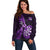 New Zealand Darts Off Shoulder Sweater Happiness Is A Tight Threesome Maori Purple LT14 Women Purple - Polynesian Pride