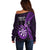 New Zealand Darts Off Shoulder Sweater Happiness Is A Tight Threesome Maori Purple LT14 - Polynesian Pride