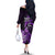 New Zealand Darts Off The Shoulder Long Sleeve Dress Happiness Is A Tight Threesome Maori Purple LT14 - Polynesian Pride