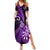 New Zealand Darts Summer Maxi Dress Happiness Is A Tight Threesome Maori Purple LT14 Women Purple - Polynesian Pride