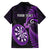 Personalised New Zealand Darts Family Matching Long Sleeve Bodycon Dress and Hawaiian Shirt Happiness Is A Tight Threesome Maori Purple LT14 - Polynesian Pride