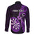 Personalised New Zealand Darts Family Matching Long Sleeve Bodycon Dress and Hawaiian Shirt Happiness Is A Tight Threesome Maori Purple LT14 - Polynesian Pride