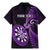 Personalised New Zealand Darts Family Matching Mermaid Dress and Hawaiian Shirt Happiness Is A Tight Threesome Maori Purple LT14 - Polynesian Pride