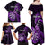 Personalised New Zealand Darts Family Matching Off Shoulder Maxi Dress and Hawaiian Shirt Happiness Is A Tight Threesome Maori Purple LT14 - Polynesian Pride