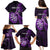 Personalised New Zealand Darts Family Matching Puletasi Dress and Hawaiian Shirt Happiness Is A Tight Threesome Maori Purple LT14 - Polynesian Pride