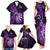 Personalised New Zealand Darts Family Matching Tank Maxi Dress and Hawaiian Shirt Happiness Is A Tight Threesome Maori Purple LT14 - Polynesian Pride