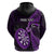 Personalised New Zealand Darts Hoodie Happiness Is A Tight Threesome Maori Purple LT14 - Polynesian Pride