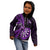 Personalised New Zealand Darts Kid Hoodie Happiness Is A Tight Threesome Maori Purple LT14 - Polynesian Pride