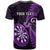 Personalised New Zealand Darts T Shirt Happiness Is A Tight Threesome Maori Purple LT14 - Polynesian Pride