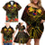 Papua New Guinea Central Province Family Matching Off Shoulder Short Dress and Hawaiian Shirt Papua Niugini Coat Of Arms With Flag Style LT14 - Polynesian Pride