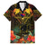 Papua New Guinea Central Province Family Matching Off Shoulder Short Dress and Hawaiian Shirt Papua Niugini Coat Of Arms With Flag Style LT14 Dad's Shirt - Short Sleeve Black - Polynesian Pride