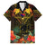 Papua New Guinea Central Province Family Matching Short Sleeve Bodycon Dress and Hawaiian Shirt Papua Niugini Coat Of Arms With Flag Style LT14 Dad's Shirt - Short Sleeve Black - Polynesian Pride