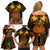 Papua New Guinea Chimbu Province Family Matching Off Shoulder Short Dress and Hawaiian Shirt Papua Niugini Coat Of Arms With Flag Style LT14 - Polynesian Pride