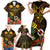 Papua New Guinea Chimbu Province Family Matching Short Sleeve Bodycon Dress and Hawaiian Shirt Papua Niugini Coat Of Arms With Flag Style LT14 - Polynesian Pride