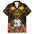 Papua New Guinea East New Britain Province Family Matching Puletasi Dress and Hawaiian Shirt Papua Niugini Coat Of Arms With Flag Style LT14 Dad's Shirt - Short Sleeve Black - Polynesian Pride