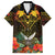 Papua New Guinea Western Province Family Matching Puletasi Dress and Hawaiian Shirt Papua Niugini Coat Of Arms With Flag Style LT14 Dad's Shirt - Short Sleeve Black - Polynesian Pride