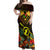 Papua New Guinea Southern Highlands Province Off Shoulder Maxi Dress Papua Niugini Coat Of Arms With Flag Style LT14 Women Black - Polynesian Pride