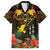 Papua New Guinea Manus Province Family Matching Puletasi Dress and Hawaiian Shirt Papua Niugini Coat Of Arms With Flag Style LT14 Dad's Shirt - Short Sleeve Black - Polynesian Pride