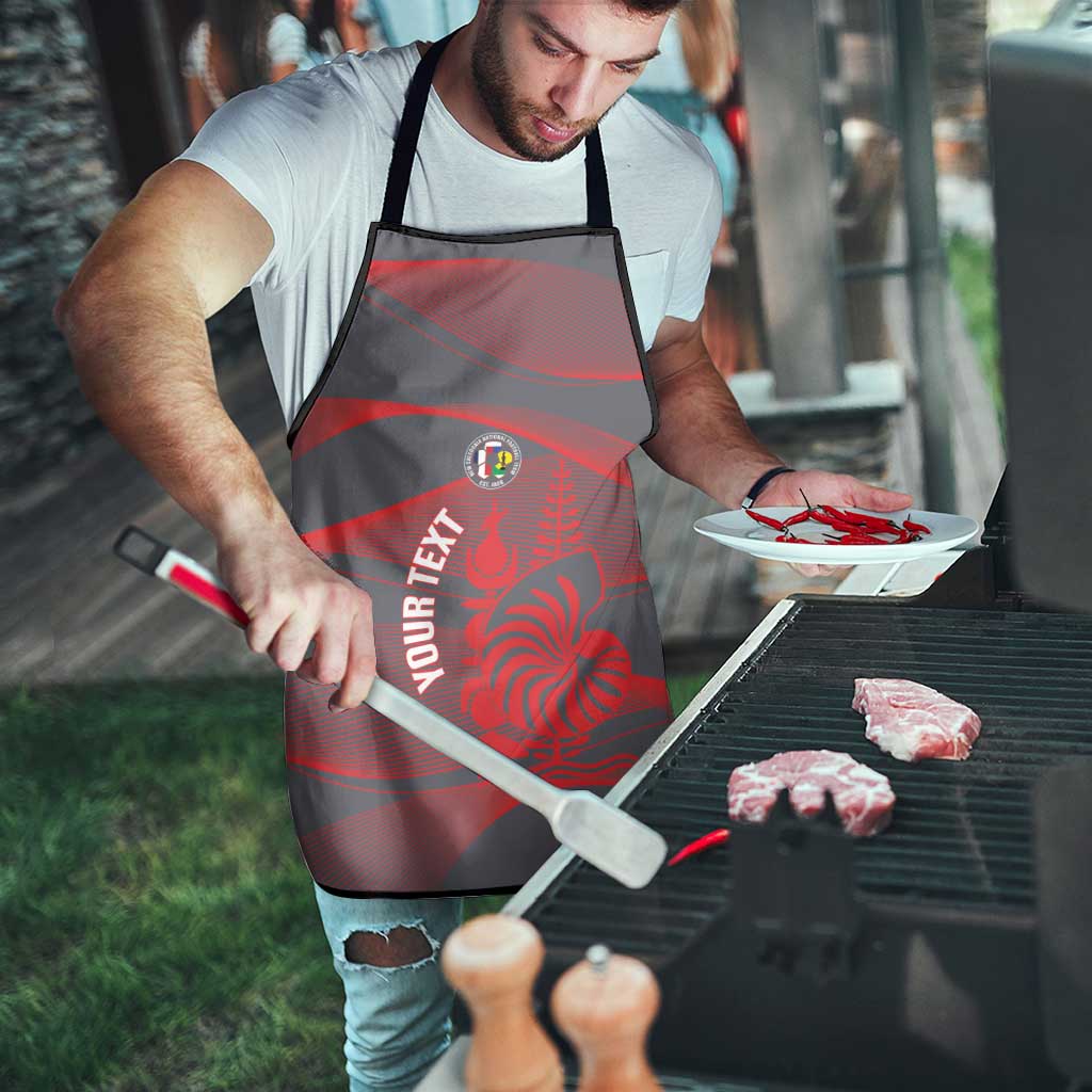 Custom New Caledonia Football Apron Allez Les Cagous Grey Version LT14 - Polynesian Pride