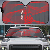 Custom New Caledonia Football Auto Sun Shade Allez Les Cagous Grey Version LT14 Grey - Polynesian Pride
