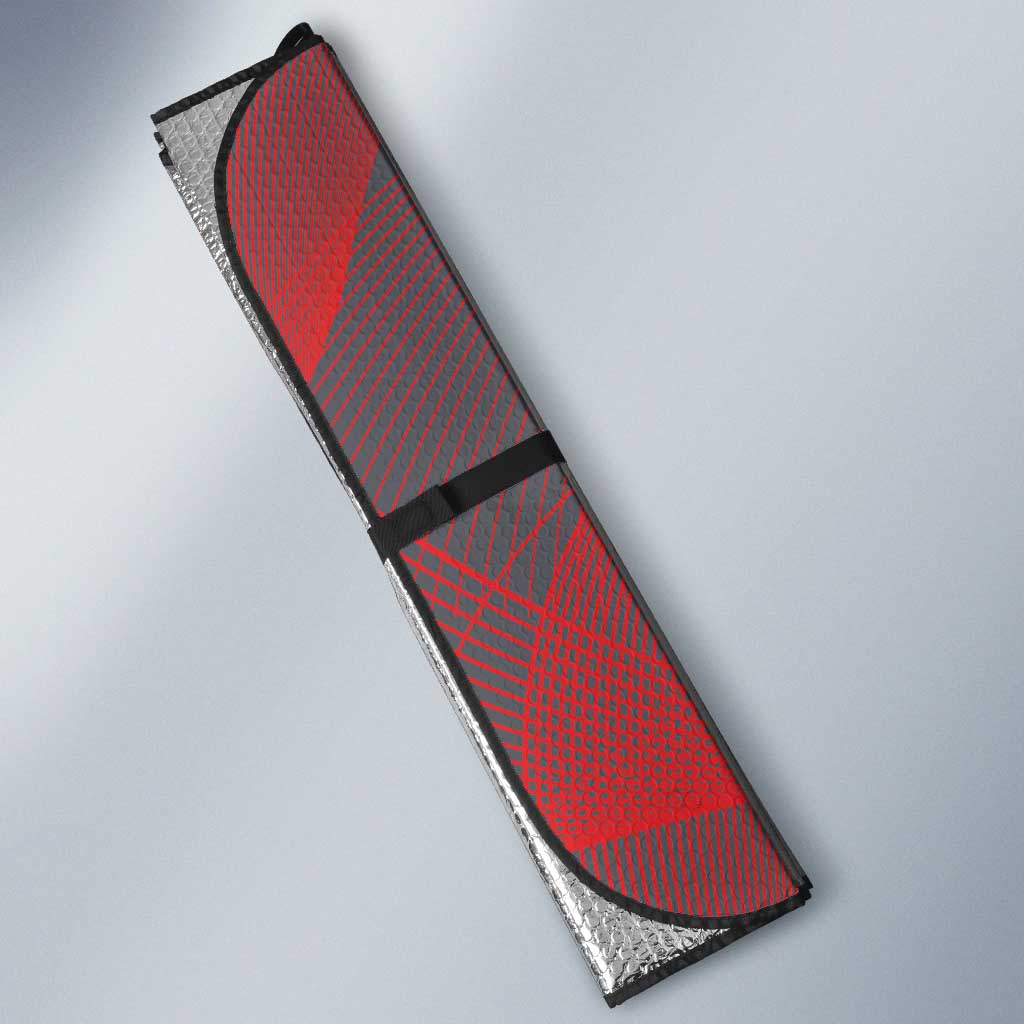 Custom New Caledonia Football Auto Sun Shade Allez Les Cagous Grey Version LT14 - Polynesian Pride