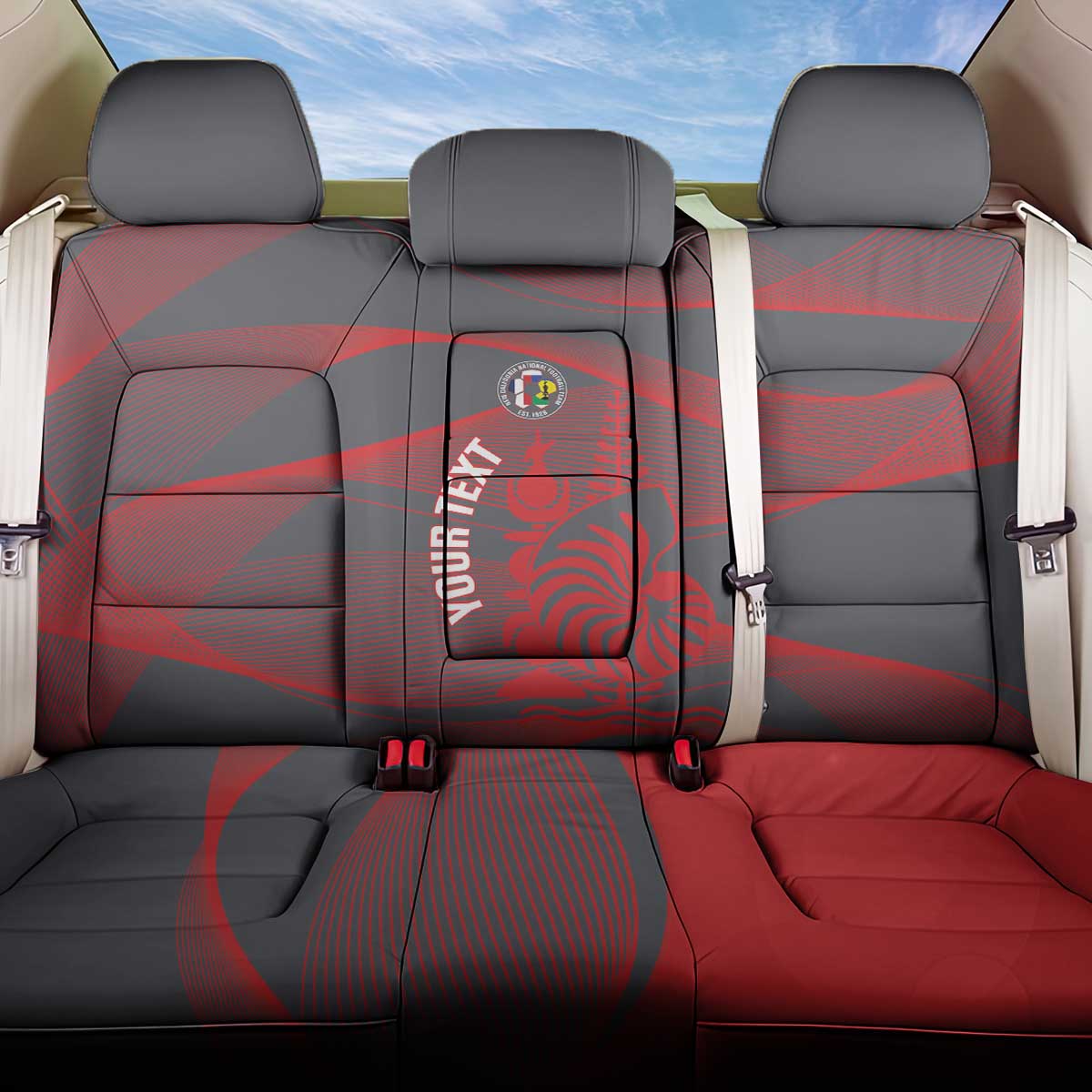 Custom New Caledonia Football Back Car Seat Cover Allez Les Cagous Grey Version LT14 One Size Grey - Polynesian Pride
