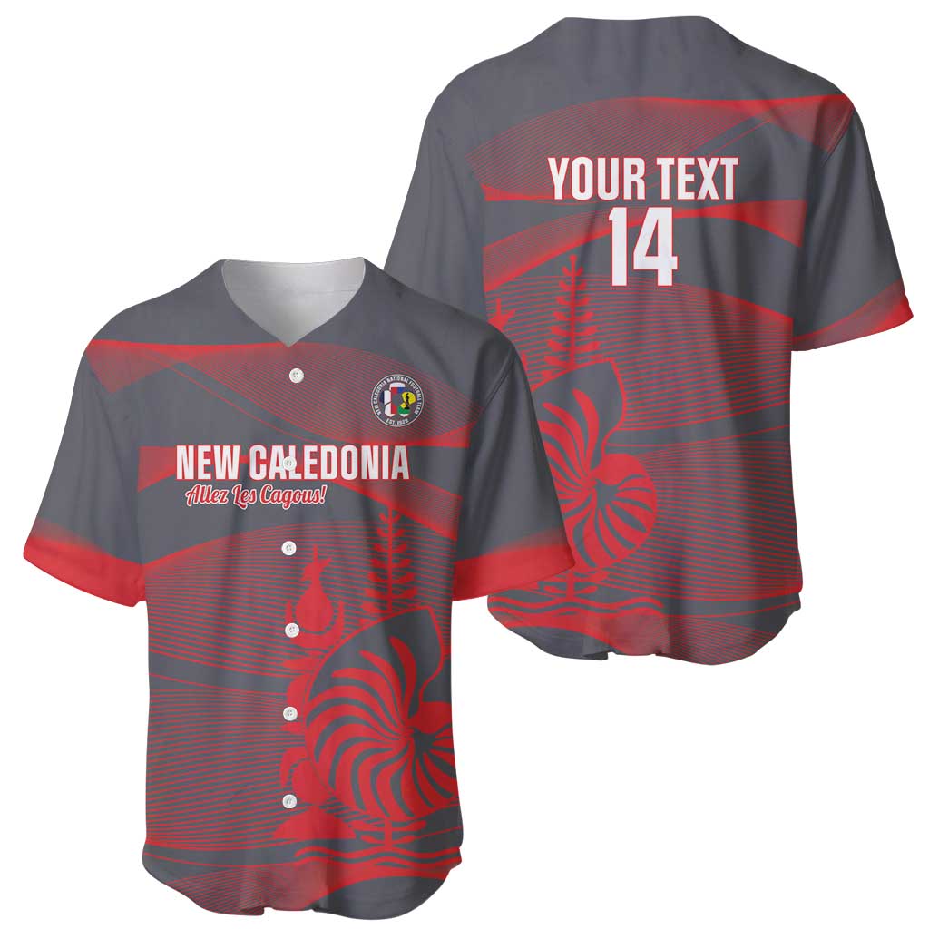 Custom New Caledonia Football Baseball Jersey Allez Les Cagous Grey Version LT14 - Polynesian Pride