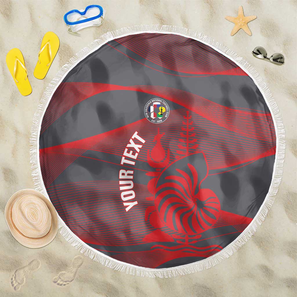 Custom New Caledonia Football Beach Blanket Allez Les Cagous Grey Version LT14 One Size 150cm Grey - Polynesian Pride