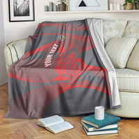 Custom New Caledonia Football Blanket Allez Les Cagous Grey Version LT14 Grey - Polynesian Pride