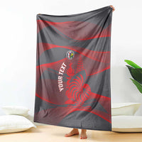 Custom New Caledonia Football Blanket Allez Les Cagous Grey Version LT14 - Polynesian Pride