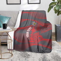 Custom New Caledonia Football Blanket Allez Les Cagous Grey Version LT14 - Polynesian Pride
