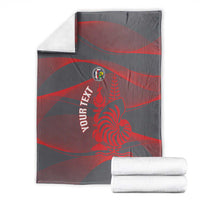 Custom New Caledonia Football Blanket Allez Les Cagous Grey Version LT14 - Polynesian Pride