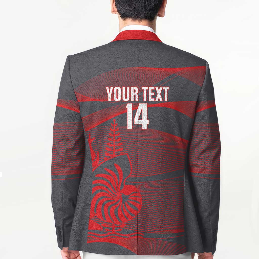 Custom New Caledonia Football Blazer Allez Les Cagous Grey Version LT14 - Polynesian Pride