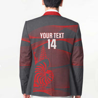 Custom New Caledonia Football Blazer Allez Les Cagous Grey Version LT14 - Polynesian Pride