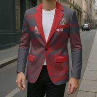 Custom New Caledonia Football Blazer Allez Les Cagous Grey Version LT14 - Polynesian Pride
