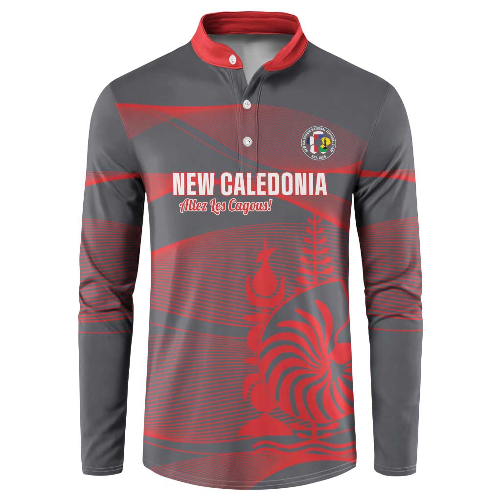 Custom New Caledonia Football Button Sweatshirt Allez Les Cagous Grey Version LT14 Grey - Polynesian Pride