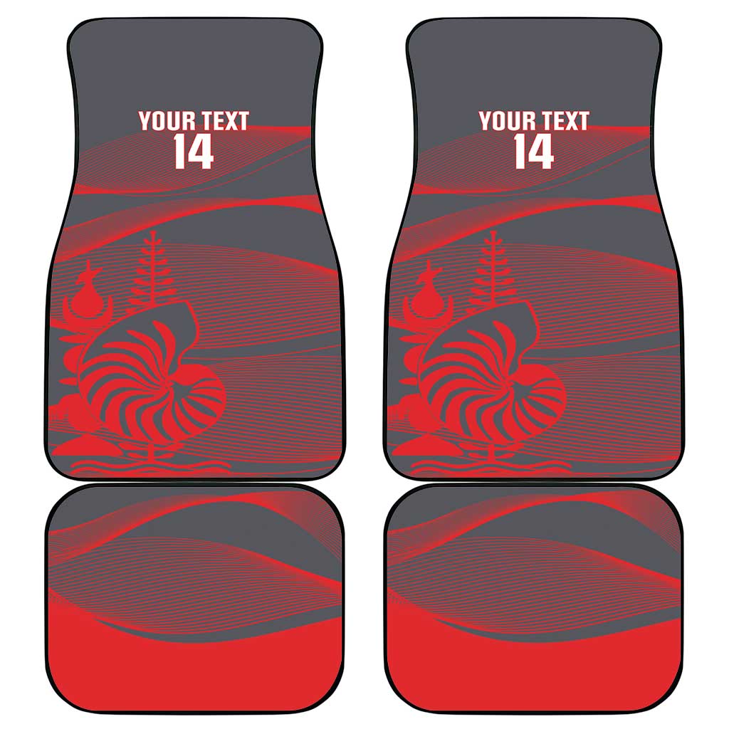 Custom New Caledonia Football Car Mats Allez Les Cagous Grey Version LT14 - Polynesian Pride